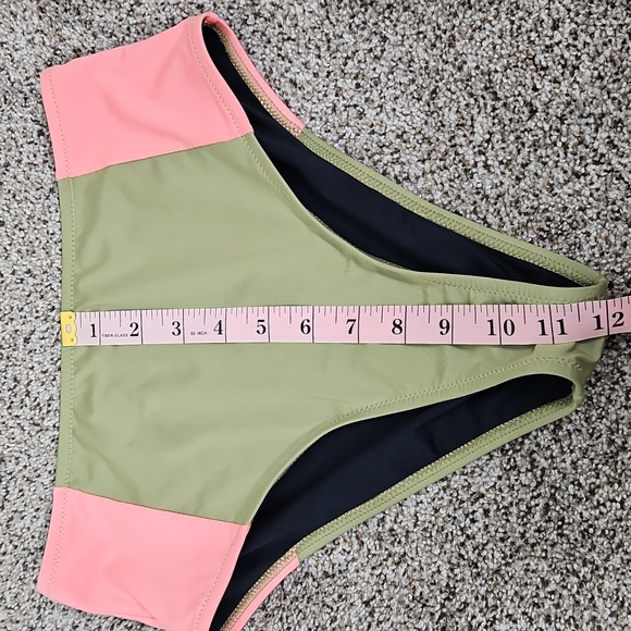 Billabong Adventure Division Colorblock High Waist Bikini Bottoms Sz S GreenPink - Picture 6 of 7
